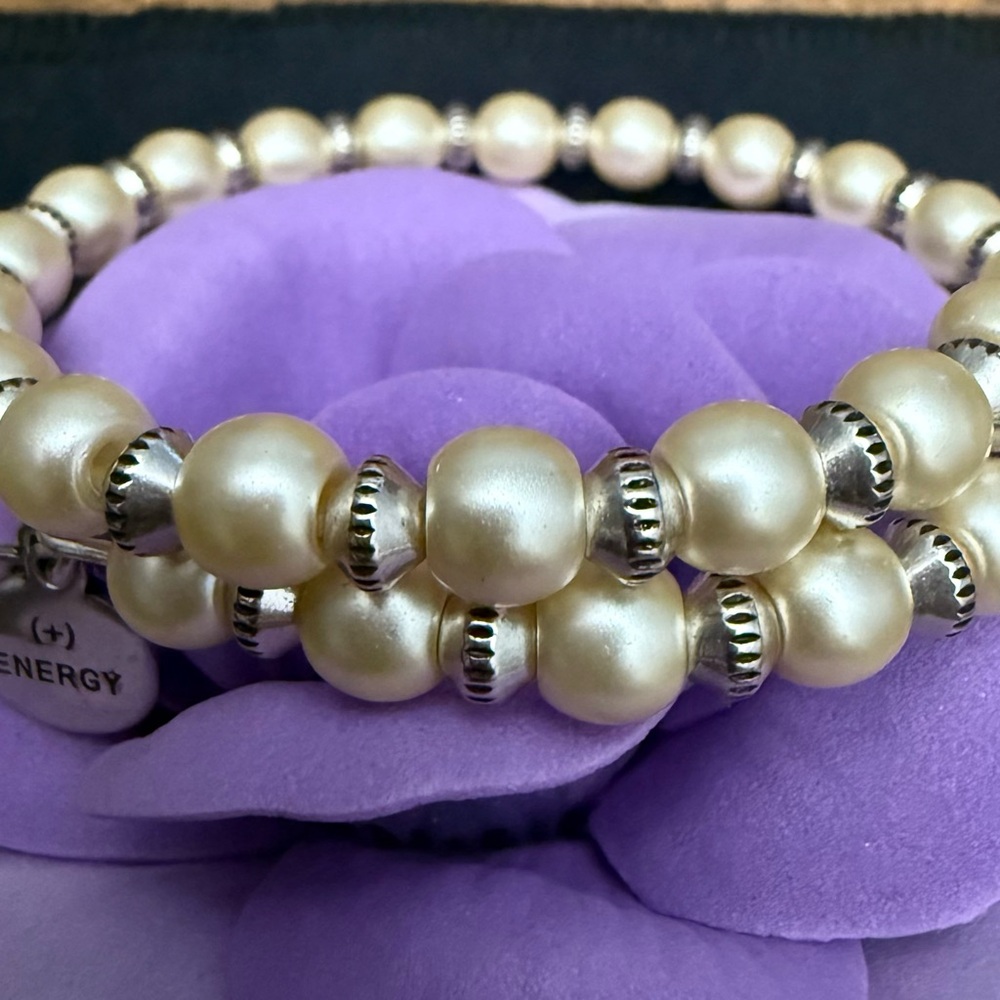 Alex and Ani Pearl Bracelet with Silver Accents